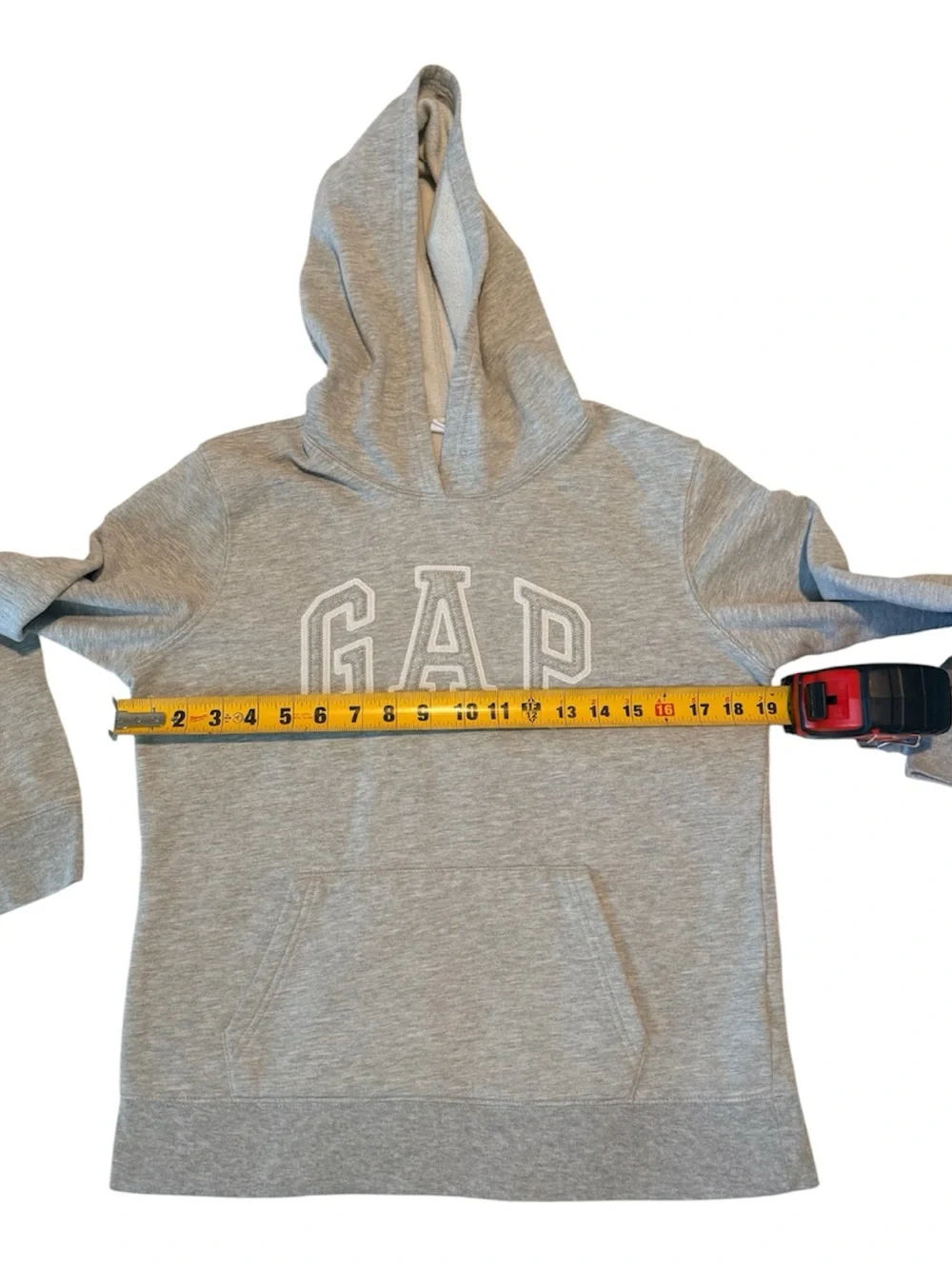 GAP Light Gray Kids' Hooded Sweatshirt with Logo